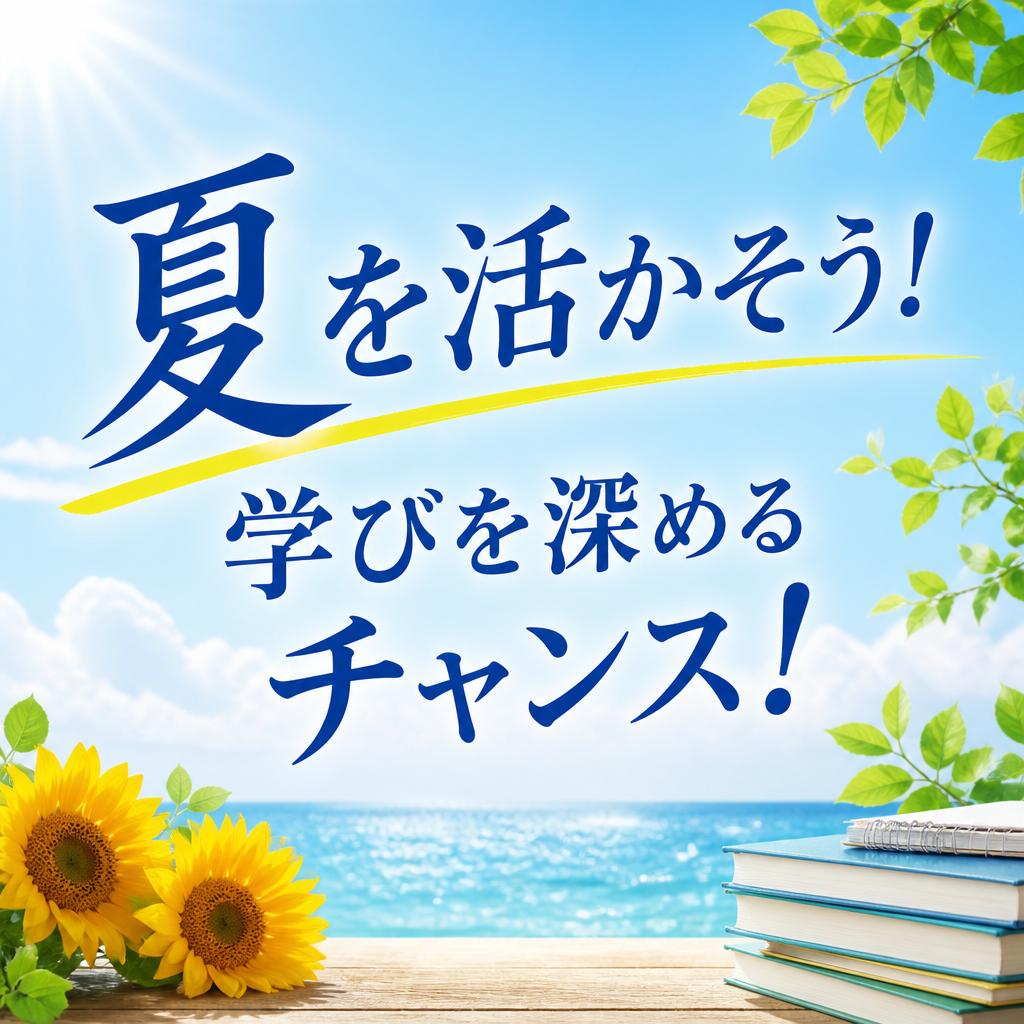 夏を活かそう！学びを深めるチャンス！