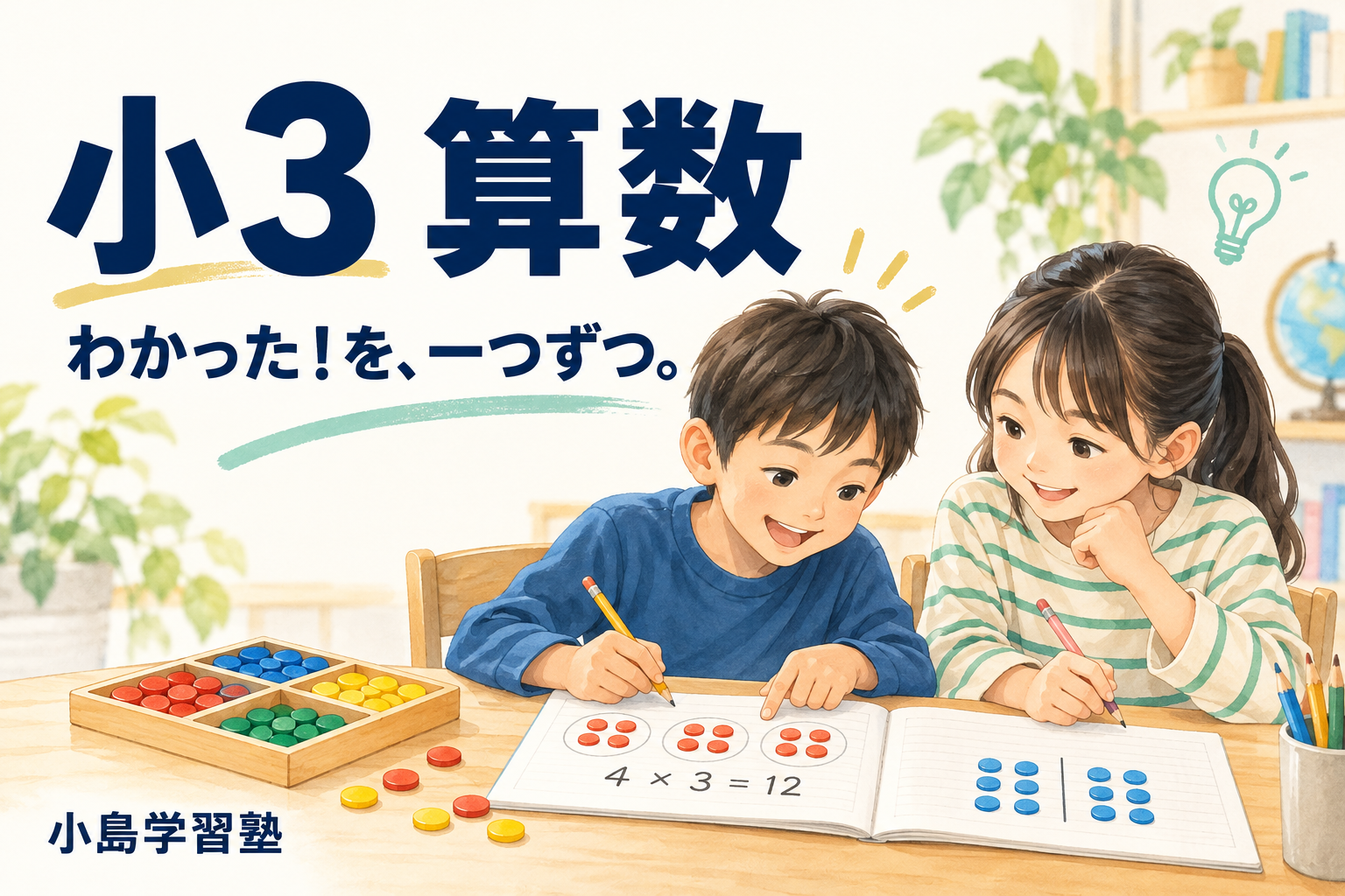 川越市の小３算数対策｜少人数制の小島学習塾